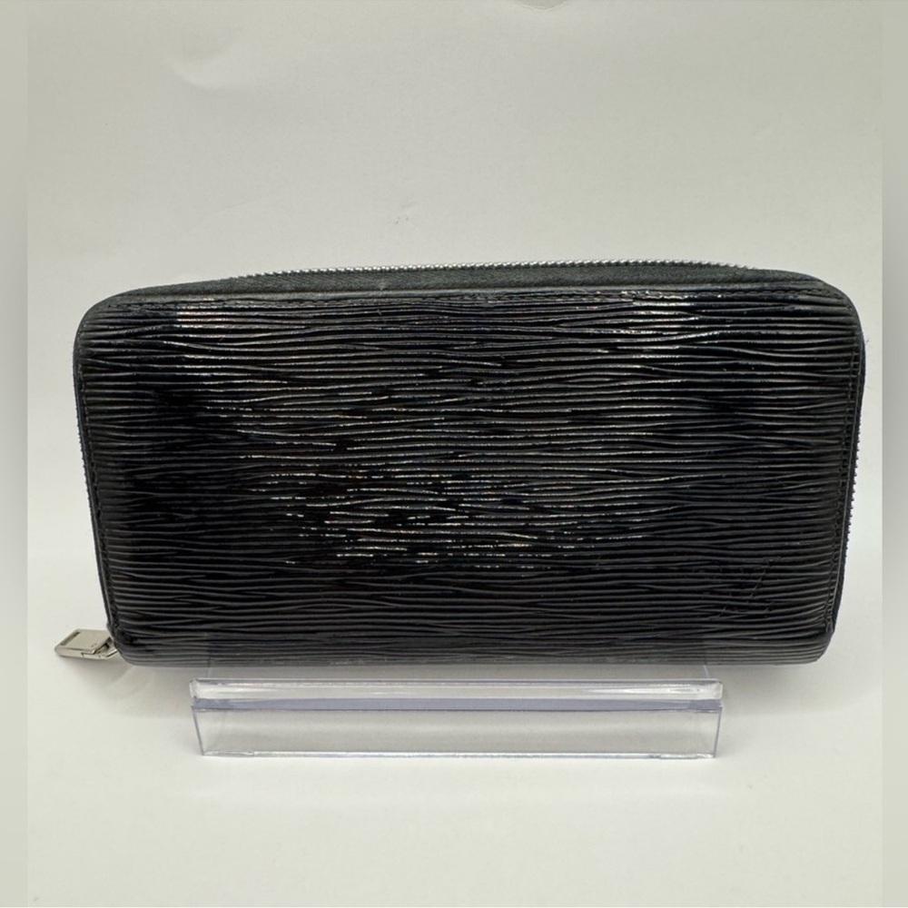 Louis Vuitton Electric Black Epi Zip Around Wallet